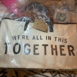 Super cool unique Canvas Tote bag. “We’re all in This together.”